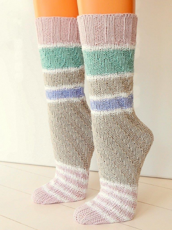 Strickanleitung - SPIRALSOCKEN stricken – ohne Ferse – No.132